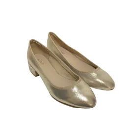 ALDO Gold Glitter Block-heel Ballet Flats | Like New |