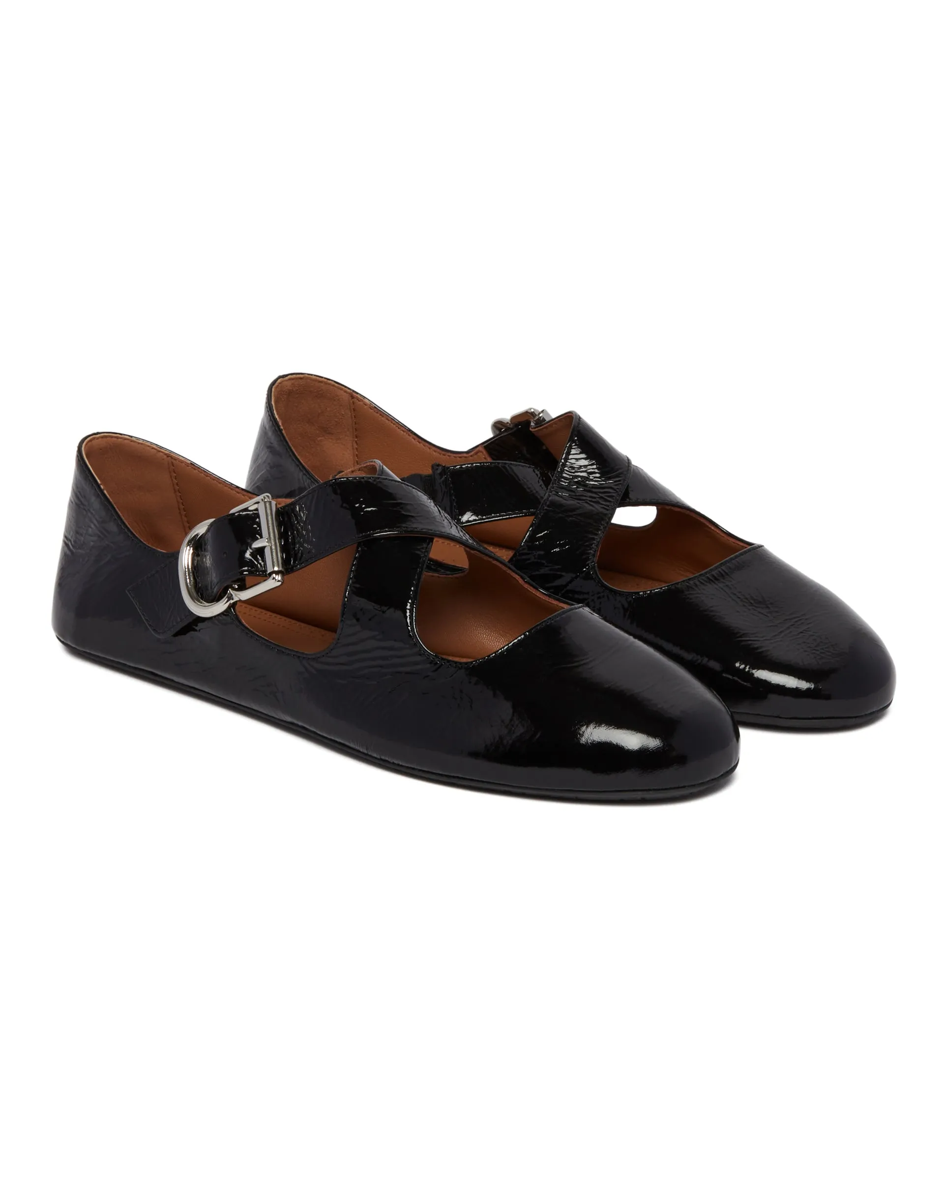 Black Criss Cross Ballet Flats