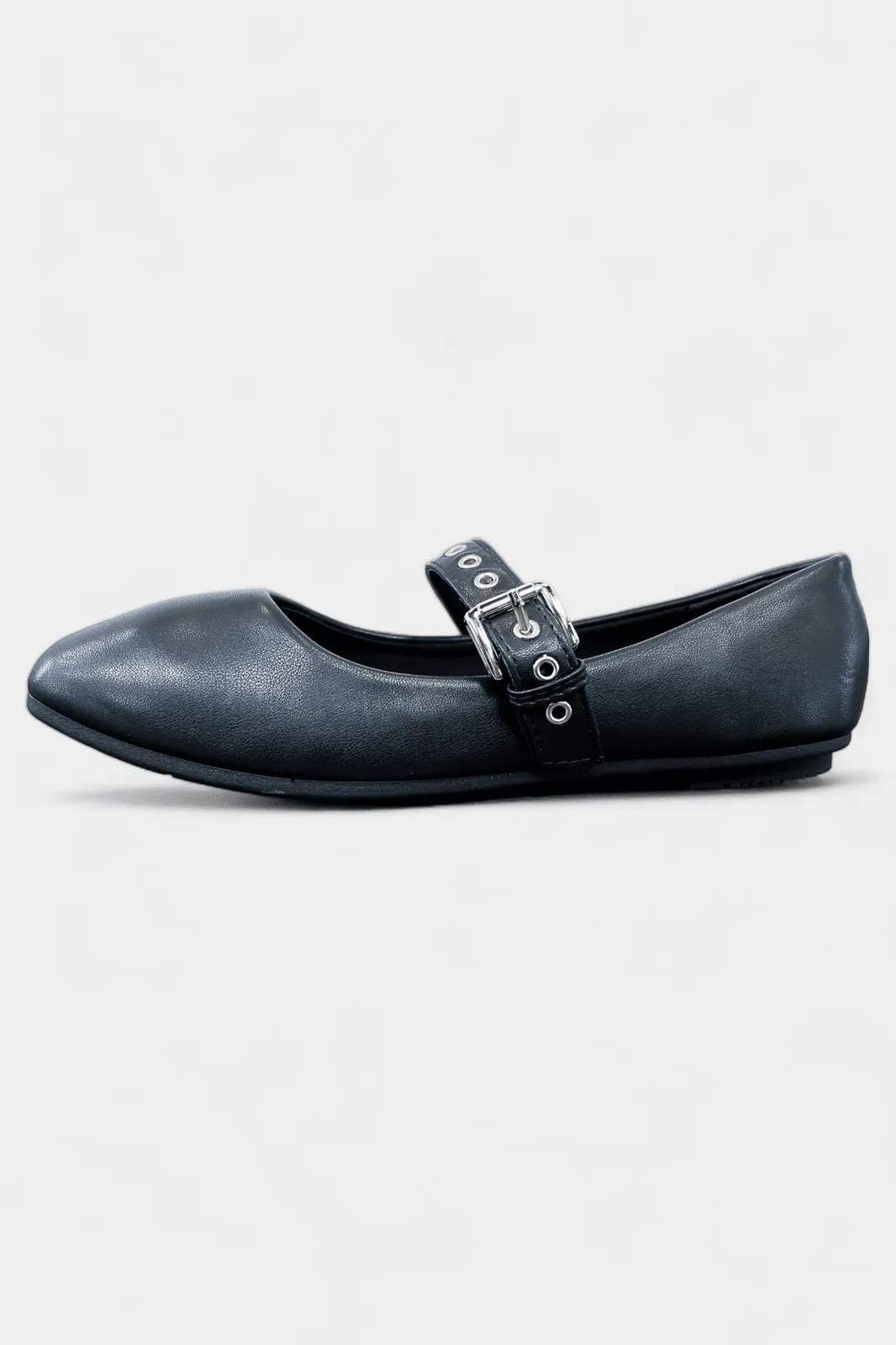 Black Grommet Ballet Flats