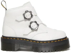 Dr Martens Womens Devon Flower White Nappa