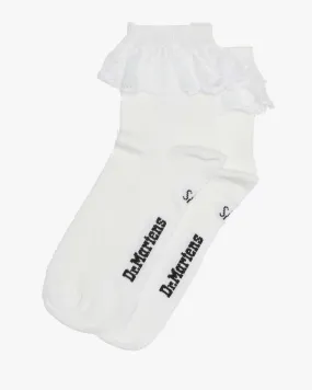 Dr Martens Womens Organic Cotton Frill Socks - White