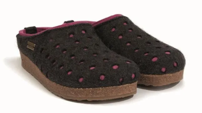 Womens Haflinger Grizzly Holly Wool Clog - Cozy and Stylish Nordic-inspired Slip-on