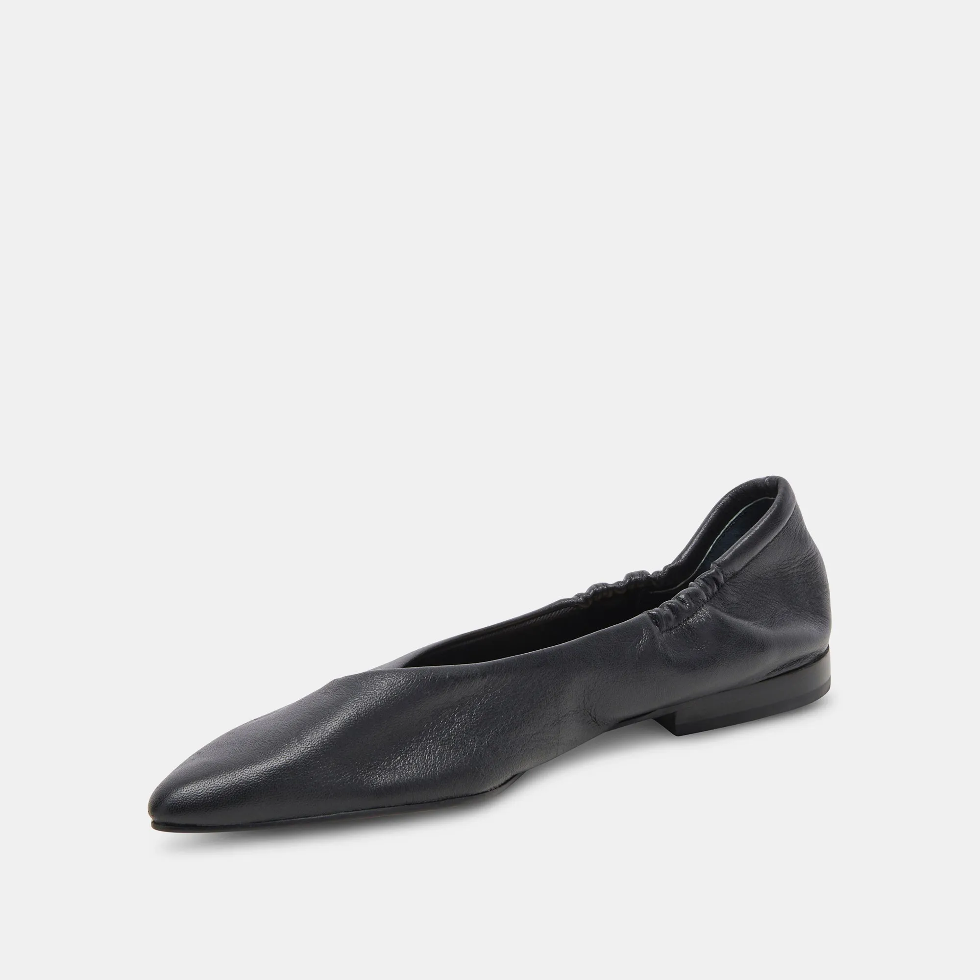 NADAV BALLET FLATS BLACK LEATHER