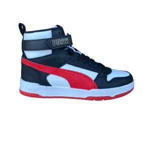 Boys Puma RBD Game High-Performance Sneakers in White, Red, Black, Gold - Model 386172 08