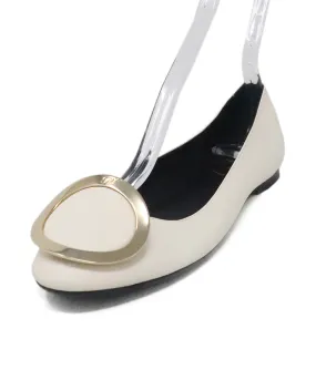 Roger Vivier Ivory Leather Flats sz 7