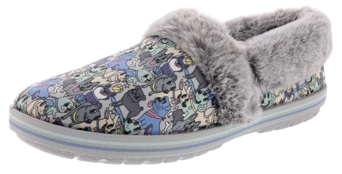 Skechers Women's Bobs Too Cozy Wandering Eyez Memory Foam Slippers